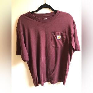 Carhartt Men’s Medium Loose Fit Burgundy Work T Shirt